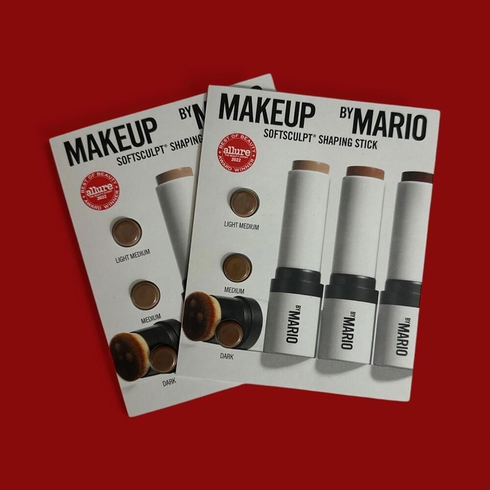 NEW Makeup By Mario SoftSculpt Shaping Stick Sample Card 3 Shades Contour